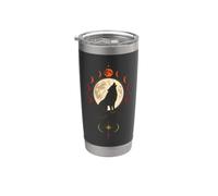Halloween Werewolf Howling Full Moon Spooky Men Graphic Stainless Steel Insulated Tumbler
