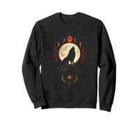 Halloween Werewolf Howling Full Moon Spooky Men Graphic Sweatshirt