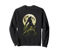 Halloween Werewolf Howling Full Moon Spooky Men Graphic Sweatshirt