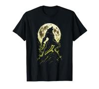 Halloween Werewolf Howling Full Moon Spooky Men Graphic T-Shirt