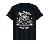 Halloween Where The Pumpkins Come Alive Creepy Witch Moon T-Shirt