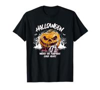 Halloween Where The Pumpkins Come Alive Scary Mask Costume T-Shirt
