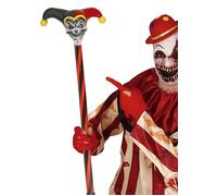 Halloween Wicked Jester Harlequin Staff Sceptre