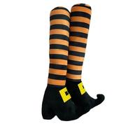 Halloween Wicked Witch Legs Prop,15.60" Fake Witch Legs with Red High Heels,Halloween Decorations Witch Legs Halloween Ornament Fake Legs for Halloween Party Favor Indoor Outdoor Home Decor (Orange)