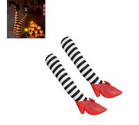 Halloween Wicked Witch Legs Prop,15.60" Fake Witch Legs with Red High Heels,Halloween Decorations Witch Legs Halloween Ornament Fake Legs for Halloween Party Favor Indoor Outdoor Home Decor (Red)
