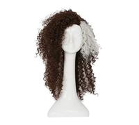 Halloween Wigs Hairpieces for Adults, Halloween Wig 20 Inch Long Brown Curly Hair Wig for Women Natural Synthetic Wigs Crazy Dress Cosplay Costume Accessory