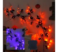 Halloween Willow Vine Twig Light, Twig String Lights Waterproof LED Vine Lights Battery Operated Pumpkin Willow Vine Twig Garland Halloween Fairy Lights Branches Lights for Home Decorations (A)