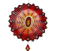 Halloween Wind Spinner Outdoor 12 Inch Spider Web Stainless Steel Art
