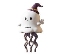 Halloween Wind Up Toys Cute Ghost and Pumpkin with Witch Hats Toys Crawling & Tummy Toy Clockwork Dancing Octopus Toy Ghost Pumpkin Tabletop Decoration for Home Office Party Favors (A)