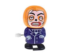 Halloween Wind-Up Walking Orange Devil Toy - Jumping & Chattering Clockwork Doll for Scary Fun (1PC, One Size)