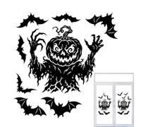 Halloween Window Cling Foils Scary Pumpkin Bat Mirror Sticker