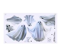Halloween Window Clings, Double Sided Ghost Window Stickers Reusable Ghosts Decal for Home Party Store Glass Decor