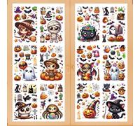 Halloween Window Clings Stickers - 12 Sheets Happy Halloween Static Cling Window for Glass Decoration, Cute Ghost Black Cat Spider Pumpkin Stickers Decals for Home Holiday Party Decorations