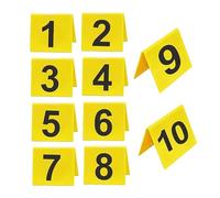 Halloween Window Lights 10 Scene Photos Evidence Marked with 2. 95x3. 54 Inch Numbers 1 10 Self Made Man Statue (Yellow, 6. 3x5. 5cm)
