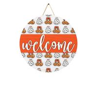 Halloween Window Lights Halloween Door Sign Happy Front Door Sign Farmhouse Porch Decoration Welcome Decoration Home Guest Holiday (A, 30x30x1cm)