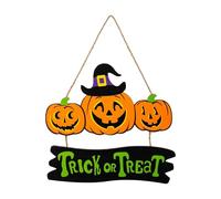 Halloween Window Lights Halloween Ghost-S Wood Hanging Sign Trick Or Hanging Sign The Witch Is In Pumpkin Welcome Plaque Wreath For (Black, One Size)