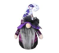 Halloween Window Lights Halloween Maskless Plushie Ornament Ghostly Gnome Doll for Party De. cor & Props Middle Finger Figurine (Purple, 15x10x25cm)