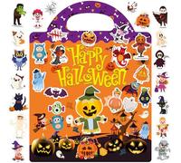 Halloween Window Stickers for Children - Halloween Reusable Sticker Books for Kids 2-4 Years Fun Travel Stickers for Kids, Waterproof Sticker Books for Toddlers 1-3 2-4 3-5 Kid Party Favors