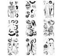 Halloween Window Stickers, Halloween Decoration Indoor Window Stickers, Indoor Decorations, Scary Accessories for Party, 20x30cm 9 Sheets Ghost