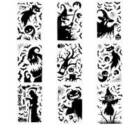 Halloween Window Stickers, Halloween Decorations, Halloween Party Decoration Decal Wall Sticker, Indoor Decorations, Scary Accessories for Party, 20x30cm 9 Sheets