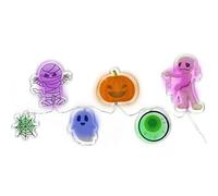 Halloween Window Stickers Light Up Gel Window Display Scary Lights Trick or Treat Party Decoration