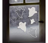 Halloween Window Stickers - White Ghost Window Decorations, 2 Sheets Large Halloween Clings