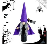 Halloween Wine Bag - Scary Design, Festive Bottle Cover, Fun Decoration | Original Party Table Accessories, Witch and Gnome Covers for Halloweenesq Mood, b, Se référer au descriptif, Refer to