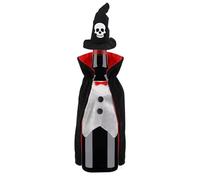 Halloween Wine Bottle Cover, Flannel Dracula Halloween Wine Bottle Holder with Cloak & Cap Interesting Vampire Cape Halloween Wine Bag Gifts for Best Party Table Decoration