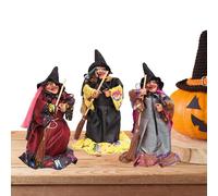 Halloween Witch - 3 Pieces Witch Figurine | Flexible Spooky Psychological Sand Table Decoration | Tear Resistant Eco Friendly Horror Prop for Home Party Haunted House