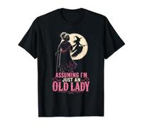 Halloween Witch Assuming I'm Just an Old Lady Women Funny T-Shirt