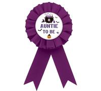 Halloween Witch Auntie to Be Badge Pin, Witch Best Aunt Ever Button Pin, Purple Rosette A Baby Is Brewing Award Ribbon Button for Women, Gender Reveal/Pregnancy Announcement Party Supplies