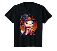 Halloween Witch Axolotl Trick or Treat Girls T-Shirt