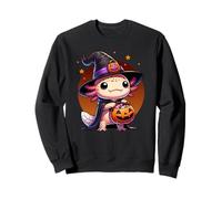 Halloween Witch Axolotl Trick or Treat Girls Women Sweatshirt