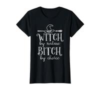 Halloween Witch Bitch Wicca Witchcraft Pagan Wiccan Women T-Shirt, Women, Black, X-Small