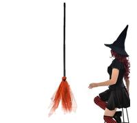 Halloween Witch Broom Costume Decorative Props Masquerade Show Dress Up Wonder Broom Witch Broom for Festival Halloween Halloween Cosplay Party Halloween Costume Accessories for Photography Prop