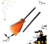 Halloween Witch Broom For Kids - Witch Broom For Kids Halloween Costumes,Imitation Game Accessories For Kids Parties Birthday Carnival Haunted House
