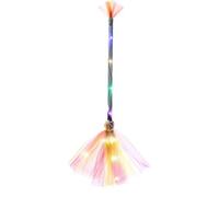 Halloween Witch Broom, LED Light Up Witch Broomstick Luminous Witch Broom Wizard Flying Broom Stick, Halloween Witch Broom, Halloween Costume Accessories (Multicolor)