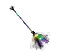 Halloween Witch Broom, Lighted Witches Broomsticks 65cm LED Light Up Witch Broomsticks Luminous Witches Brooms, Cosplay Decoration Props, Costume Accessories, For Masquerade Outdoor Garden Patio Front