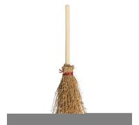 Halloween Witch Broom - Miniature Festival Prop, Decorative Party Accessory | Stage Show Costume Display Piece, Rustic Straw MagicThemed Ornament With Handmade Look For Theater Performance Holiday Ga