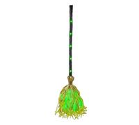 Halloween Witch Broom - P 90cm | Animated Lighted Witch Broom Moving Wizeard Flying Brooms With Spooky Sound | Battery Operated Decorative Prop For Halloween Party Haunted House Indoor Outdoor Holiday