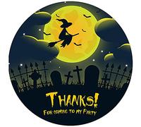 Halloween Witch Broomstick - Any Size (4in - 7.5in) Personalised Edible Cake Topper on Premium Icing