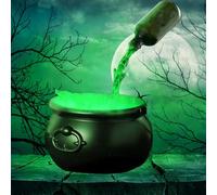 Halloween Witch Bucket, Black Cauldron Bucket, Black PlasticBowl, HocusPocus Party Decoration, Spooky Vintage Decor, BlackCandy Bowl, Trick Or Treat Witch Cauldron PotBucket For Halloween Decoration