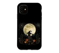 Halloween Witch Cat Whimsigoth Art Episodic Drawing Case for iPhone 11