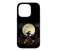 Halloween Witch Cat Whimsigoth Art Episodic Drawing Case for iPhone 14 Pro