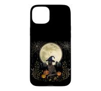 Halloween Witch Cat Whimsigoth Art Episodic Drawing Case for iPhone 15 Plus