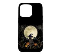 Halloween Witch Cat Whimsigoth Art Episodic Drawing Case for iPhone 15 Pro Max