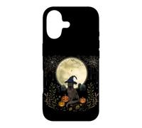 Halloween Witch Cat Whimsigoth Art Episodic Drawing Case for iPhone 17