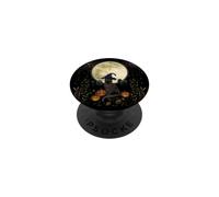 Halloween Witch Cat Whimsigoth Art Episodic Drawing PopSockets Adhesive PopGrip