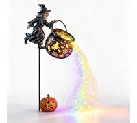 Halloween Witch Cauldron Garden Light,Solar Witches Garden Stake Light