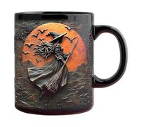 Halloween Witch Coffee Mug - 325ml Halloween Ceramic Witch Mugs, Halloweens Drinking Mug Ceramic Tea Cup, Beautiful Witches Accent Mugs for Women Men
